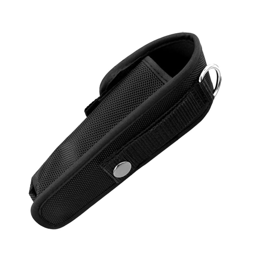 Tactical Flashlight Holster, Molle LED Torch Duty Belt Holder w/Loop & Hook for Camping Hiking Climbing (Fit 6.5"length 1.25" Diameter Torch)