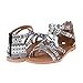 DREAM PAIRS Women's Summer Trendy Print Gladiator Flat Sandals