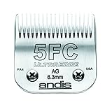 Andis Carbon-Infused Steel UltraEdge Dog Clipper Blade, Size-5 FC, 1/4-Inch Cut Length (64122)