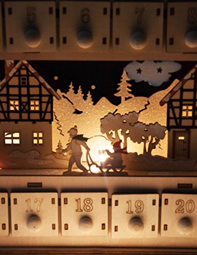 Clever Creations Wooden Christmas Advent Calendar Countdown To 