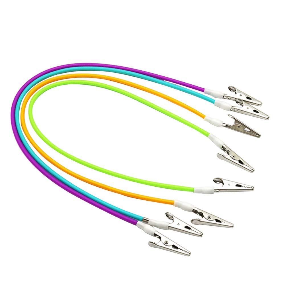 Carkio Dental Silica Gel Bib Clips 5Pcs Autoclavable Colourful Bib Clip with Colorful Silicone Chain