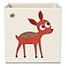 kaikai & ash Toy Storage Bin, Box Cube Basket Organizer for Baby Kids and Sprouts, 13 inch Canvas, Woodland Deer Animal