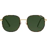 SOJOS Classic Trendy Square Sunglasses for Women Men Cute Big Frame Gold Shades SJ1137