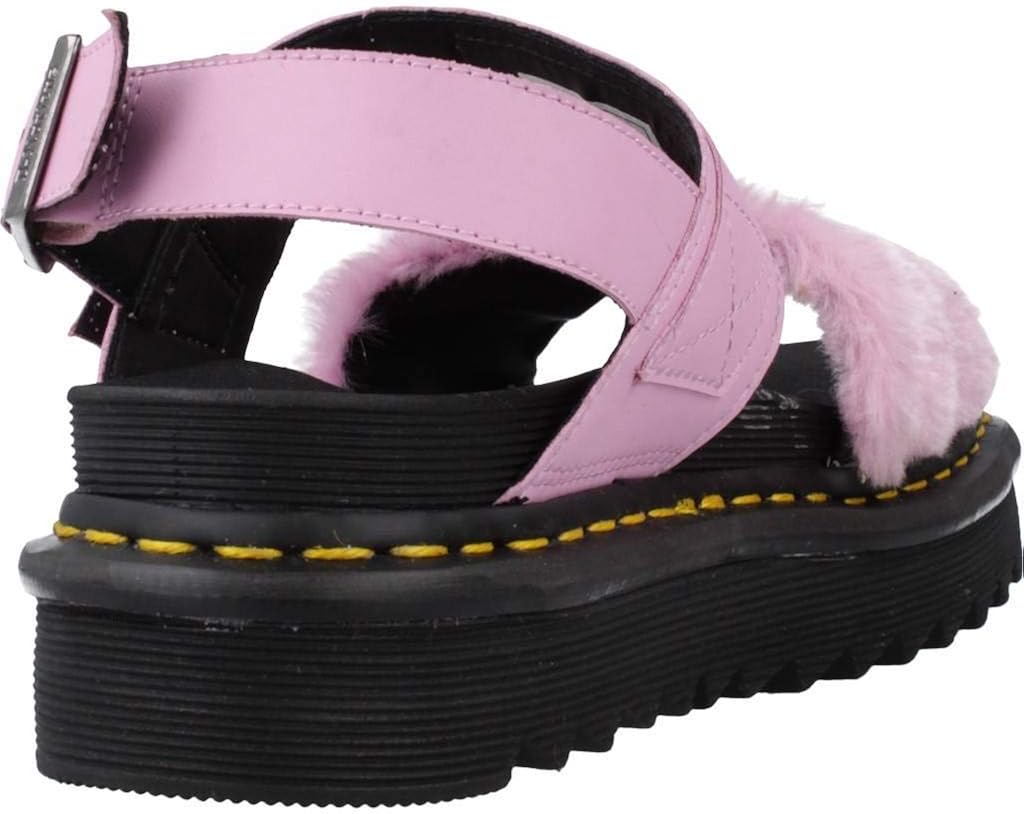 dr martens pink fluffy sandals