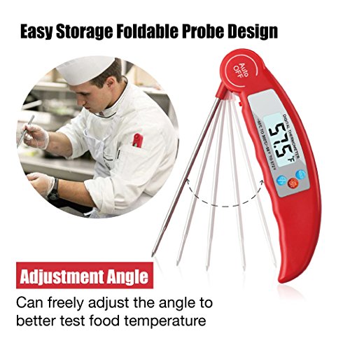 Meat Thermometer | 4.5inch Long Probe | Accurate to ±0.1°C | Read Temp in 3-4s | Great for Cooking, Candy, Cake, Milk, BBQ Grill Smoke | Instant Read Thermometer