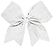 Glitter Performance Hair Bow Glitter White