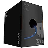 CAT6 Plenum (CMP) Cable 1000FT | Network Analyzer Test Passed | 23AWG 4Pair, Solid 550MHz Network Cable 10Gigabit UTP, Availa