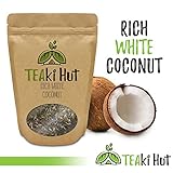 TEAki Hut Rich White Coconut Tea 2oz | Organic Loose Leaf | Superior Aroma and Flavor | Light Body | Smooth Creamy Finish