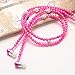 Women Girl Necklace Earphones,Super Bass HiFi Wired Earbuds Headphones with Mic Stereo Sound Music Earpiece for iOS and Android Smartphone (Rose red)