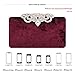 Fawziya Heart Shaped Clutch Velvet Evening Bags And Clutches For Women-Burgundy