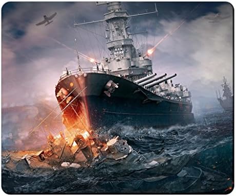 CAROL AC,Mouse pads,(Black)9 X 7 X 0.12in,Non-slip Natural rubber back,Precision Fabric]Gaming Mouse Pad,surface of the polyester,prevent deformation-World Of Warship