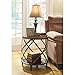 Coaster Home Furnishings Metal Accent Table with Drum Shape, Brown