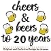 20th Birthday Decorations Cheers to 20 Years Banner for Men Women Birthday Backdrop Wedding Aniversary Party Supplies Decorations Black Glitter Pre Strung