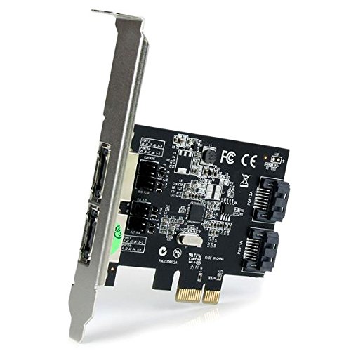 StarTech.com Tarjeta Controladora eSATA PCI Express SATA 6 Gbps de 2 Puertos - Tarjeta PCIe SATA III de Doble Puerto - 2 Int/2 Ext - SATA III 6Gbps (PEXESAT322I) StarTech.com Tarjeta Controladora eSATA PCI Express SATA 6 Gbps de 2 Puertos - Tarjeta PCIe SATA III de Doble Puerto - 2 Int/2 Ext - SATA III 6Gbps (PEXESAT322I)