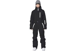 SEARIPE Women and Men's Ski Suits One Piece Jumpsuit Winter Outdoor Waterproof Warm Snowsuits