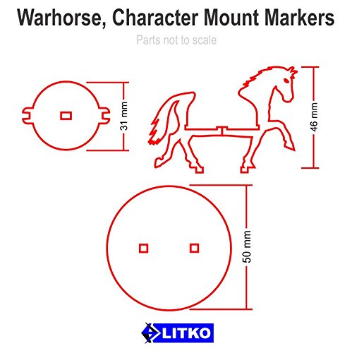 Warhorse, Character Mount Marker, Brown, 50mm Base (1)