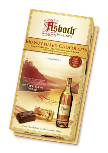 RCP Asbach Pralinen Zarte Fläschchen mit Kruste – 1 x 250 g – Zartbitter-Schokolade mit Asbach Füllung – Bild 3