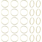 Craftdady 200Pcs 14mm Round Linking Rings Brass Hollow Bezel Circle Frames Pendants Connector Charms for Dangle Earrings Jewelry Crafts Making