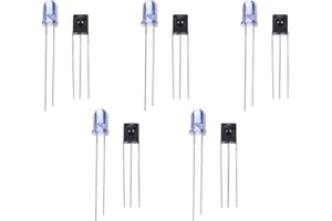 Baluue Infrared Receiver and Emitter Pair Hs0038B Tsal6200 38Khz Frequency 18-20M Operating Distance 45 Angle Compact Infrared Ir Receiver Sensor for Remote Control Applications