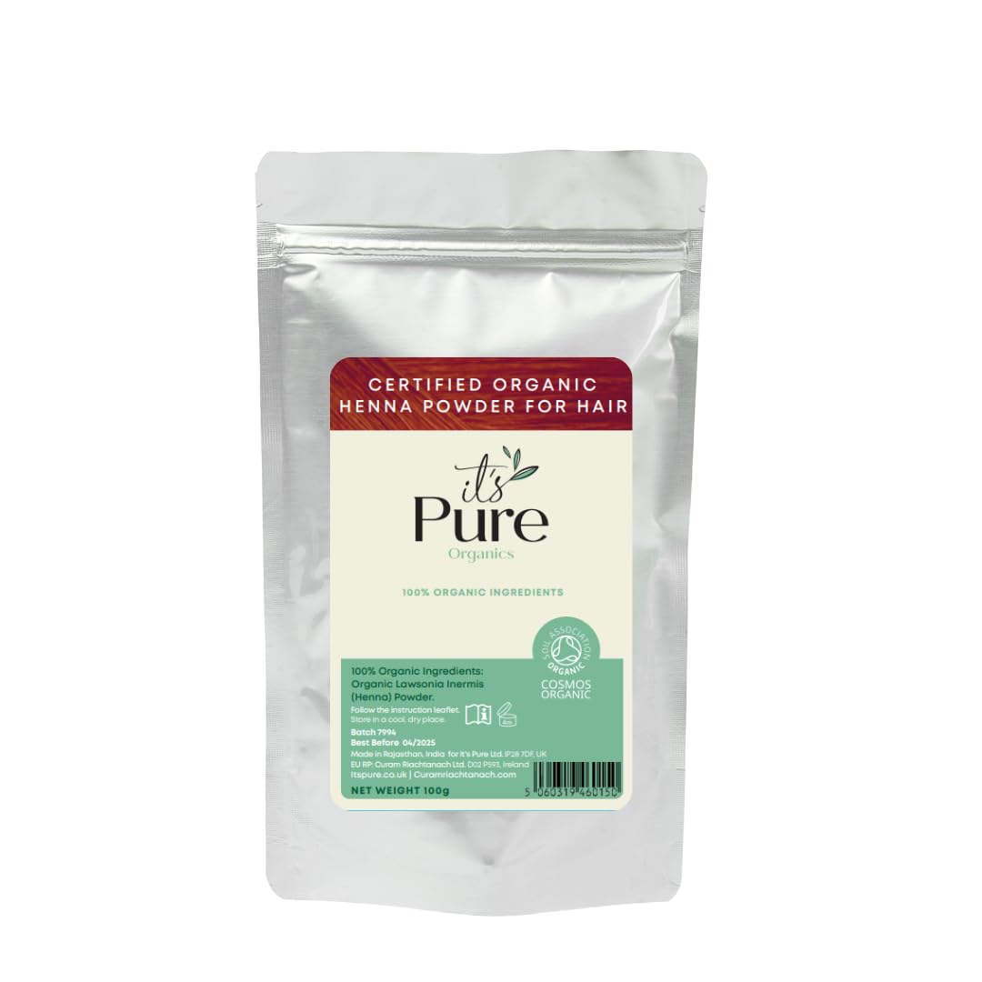 It's Pure Certified Organic Pure Henna Powder 200g โ image 1