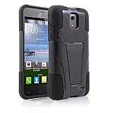 Alcatel One Touch Pop star LTE Case, Starshop Straight Talk Alcatel One Touch Pop star LTE A845L Prepaid Smartphone Premium Durable Rugged Shell Hybrid Protective Phone Case Cover with Built in Kickstand Black