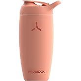 Promixx Pursuit Shaker Bottle Insulated Stainless Steel Water Bottle and shaker Cup, 18oz, Coral