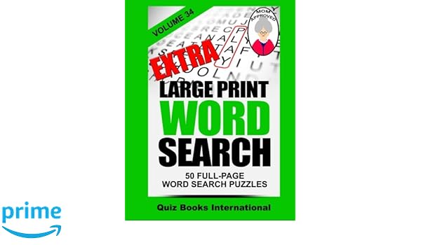 Extra Large Print Word Search Volume 34 Mike Edwards Quiz - 