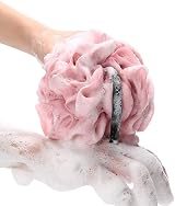 Omenluck Bath Shower Sponge Ball Back Scrubber Loofah Rope Handle Bathing view 3