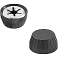 987101 Wheel Hub Caps Replacement Parts for Weber Charcoal Kettle Grill and Old Weber Genesis Grill Wheel Axle Hubcap Push on Axle Cap Retainer BBQ Grill Kenmore Grill Wheels Parts 2pcs