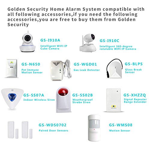 Golden Security Home Alarm System 2G / WIFI with Alexa , Auto Dial, APP remote control, Compatible with other Golden Security Accessories S1-Plus - Thumbnail 5
