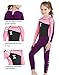 DIVE & SAIL Boys Girls Long Sleeve Wetsuit Thermal Long Sleeve Swimsuit UPF 50+ Sun Protection Sun Suit Pink M