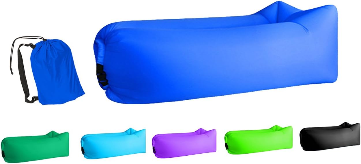 Jsutyer Inflatable Lounger Portable Air Couch, Air Sofa Bag, Indoor or Outdoor Inflatable Chair, Inflatable Lounge for Traveling Camping Hiking Lakeside Beach Picnics