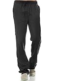 Najia Symbol Mens Casual 100% Linen Pants, Loose Fit Drawstring Elastic Waist Lightweight Summer Beach Yoga Trousers