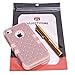 Majesticase iPhone 4/4S Case - 3 Layers Diamante Bling Crystals Full Body Hybrid Armor Protection Cover + FREE Stylus in Rose Gold