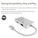 Mini DisplayPort to HDMI DVI VGA Cable, CableDeconn 3 in 1 Mini DP (Thunderbolt Port Compatible) to HDMI DVI VGA TV AV HDTV Adapter Converter for Apple Mac Book
