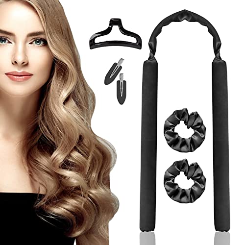 Heatless Curling Rod Headband- Heatless Hair Curler with Hair