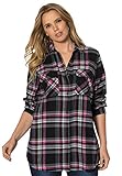 Roamans Women's Plus Size Flannel Plaid Shirt