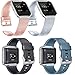 Vancle Replacement Bands Compatible with Fitbit Blaze, 4 Pack (Rose Gold, Silver, Black, Slate, Large)