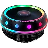 Conisy CPU Cooler, Aluminum CPU Air Cooling Heatsink with RGB LED Fan, for Intel and AMD Socket (LGA 115X/AM4 Compatible) (Co