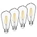 Vintage LED Edison Bulb Dimmable 6W 4000K Neutral White 660 Lumen Led Filament Light Bulb 60W Incandescent Equivalent ST64 E26 Medium Base Decorative Antique Bulb for Bathroom Kitchen Garage, 4 Pack