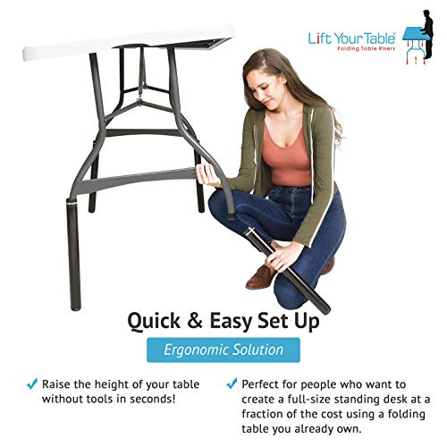 Lift Your Table Leg Extensions Standing Desk Kit for Use with