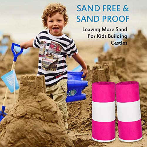 DARCHEN Microfiber Beach Towels Oversize Travel Beach Towel - Sand Free Quick Dry Towel for Swimming Pool, Extra Large 79x35.5, Large 31.5x63 for Kids Adult - Thumbnail 3