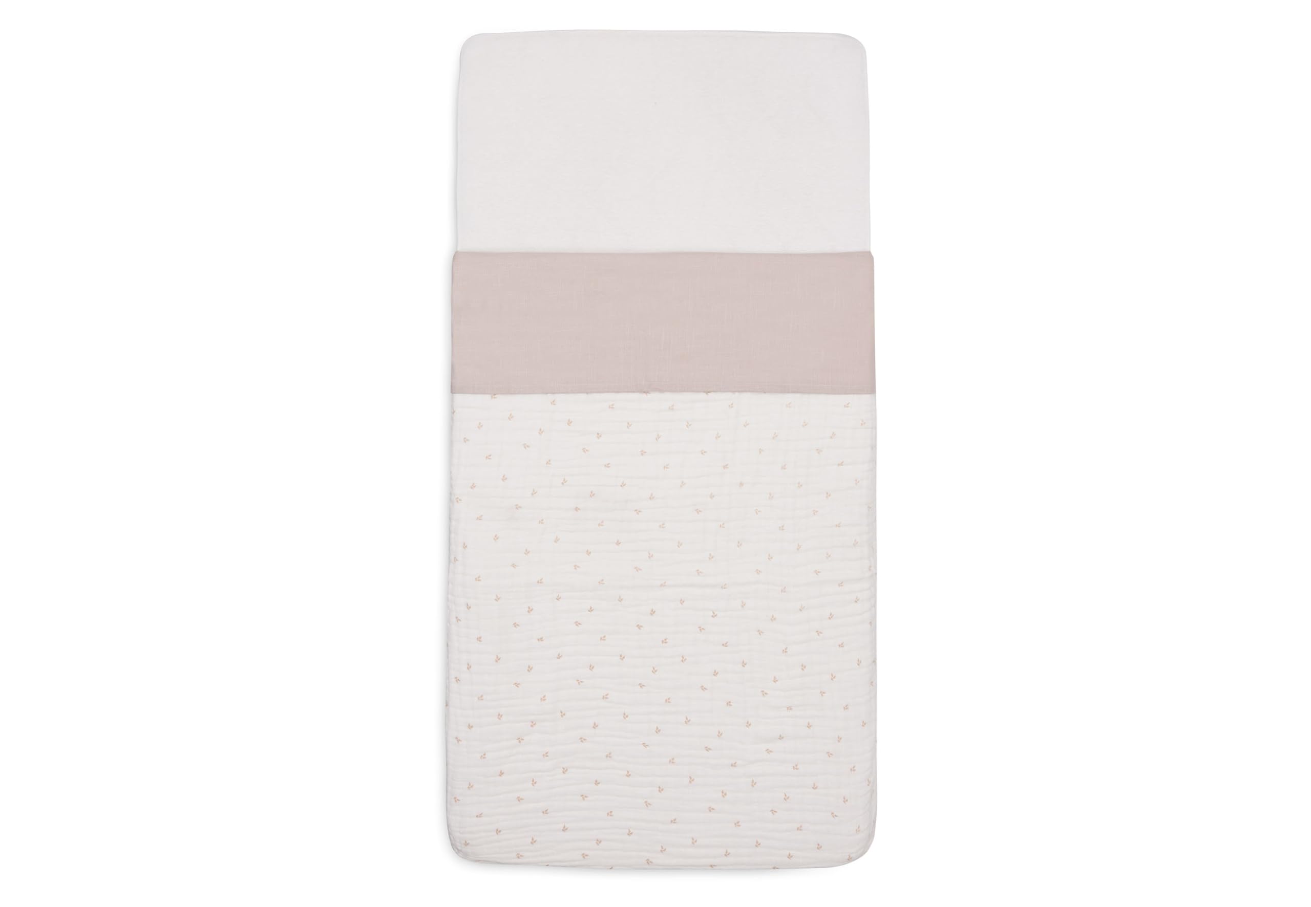 Jollein Bed Sheet for Children's Bed - Slub Nougat - 120 x 150 cm - 100% Cotton - Oeko-Tex Certified - Linen Look - Beige