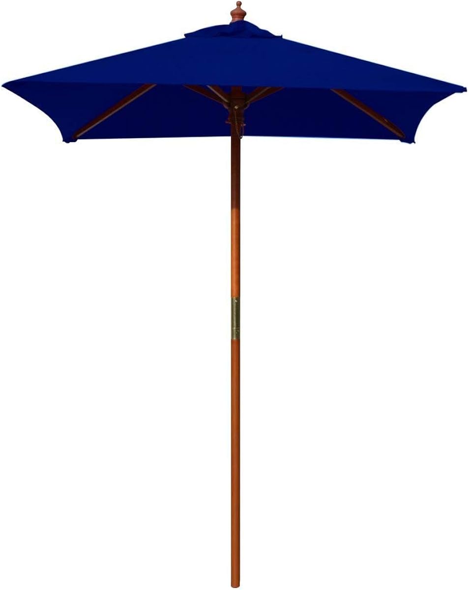 Amazon Com Above All Advertising Best 4 Feet Brolliz Square Wood Market Umbrella Outdoor Garden Patio Umbrella Blue Clothing