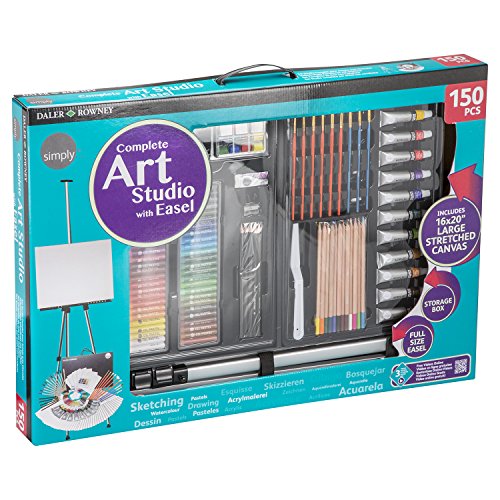 Simply Daler Rowney complete Art Studio With Easel 150 Pieces Buy