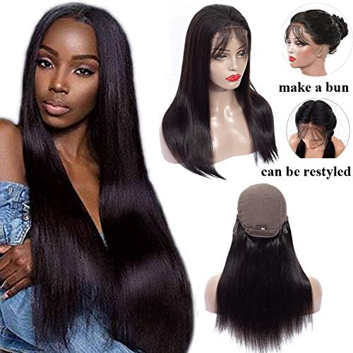 Healthair Straight Human Hair Wigs Lace Front Wigs Human Hair Pre Plucked 4X4 Lace Closure Wig Straight Wigs for Black Women(26", Straight Closure Wig)