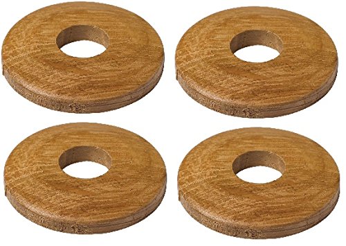 4 x WS2 Medium/Lacquered O' SO EEZY Solid Oak Pipe Surround Overall Size: 45mm to Suit 15MM Pipes - Laser Cut - EASYFIT