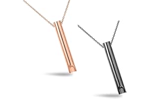 Breathlace Anti-Smoking Necklace, Quit Smoking Aid, Breathing Necklace for Anxiety (Black & Rose Gold)