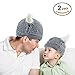 Baby Infantl and Parent Hat Toddler Knit Viking Beanie Crochet Handmade Cap Baby Photography Props (Toddler & Parent, Grey)