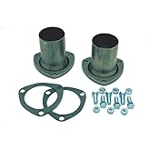 Hedman Hedders Collector Reducer, 3 in Inlet to 2.5 in OD Outlet, 3-Bolt Flange, Gaskets, Steel, Natural, Pair